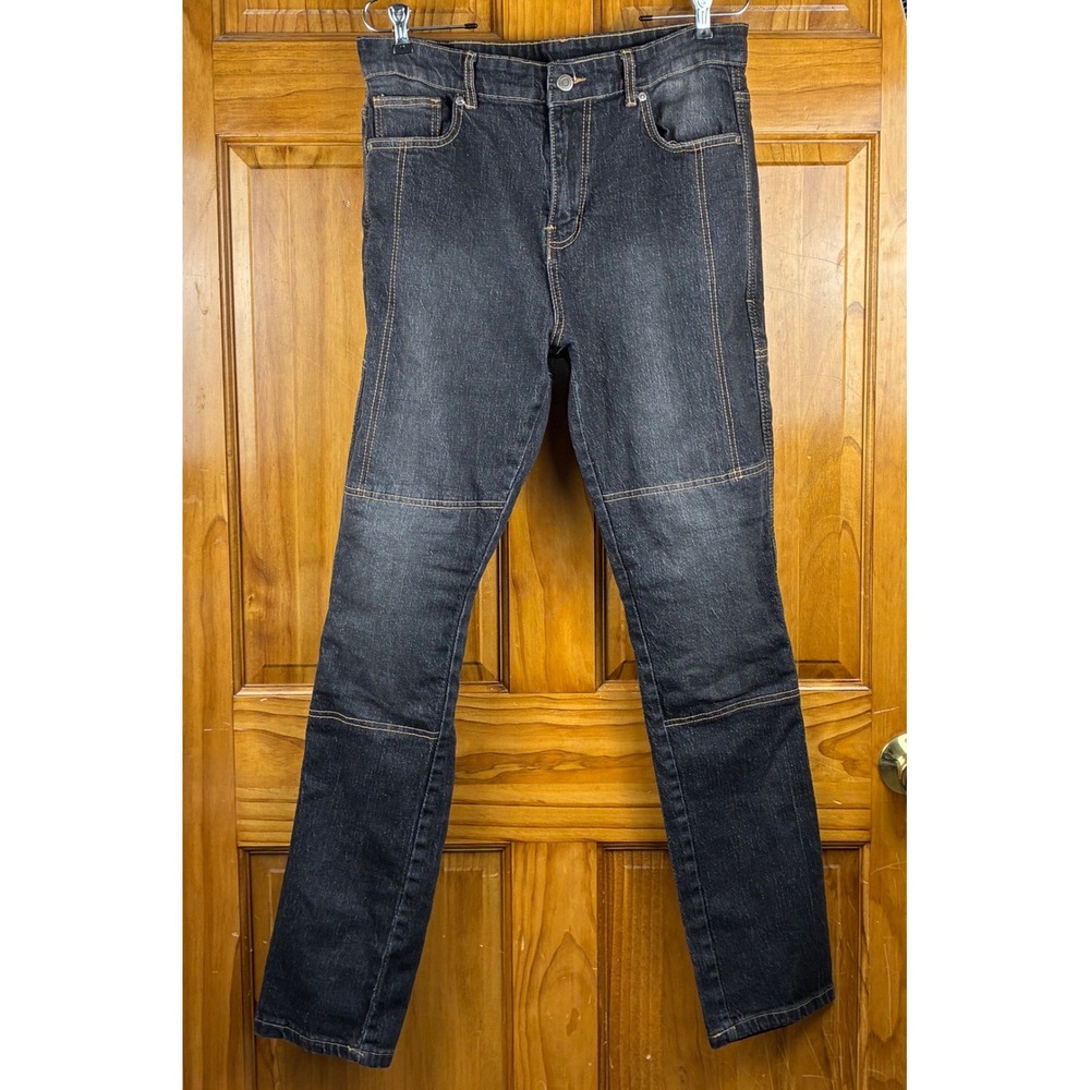 Rider Protec Mens 34R Biker Wear Aramid Black Denim Motorcycle Jeans